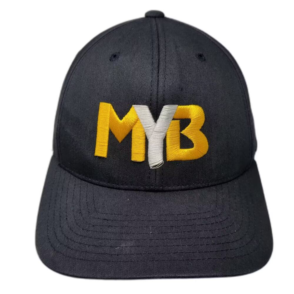 Pacific Headwear Baseball Cap Blue Gold MYB Embroidered Hat Strapback OSFM